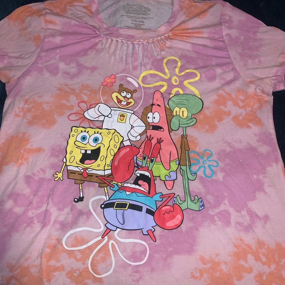 Nickelodeon SpongeBob SquarePants Womens T-Shirt - Pink and Orange